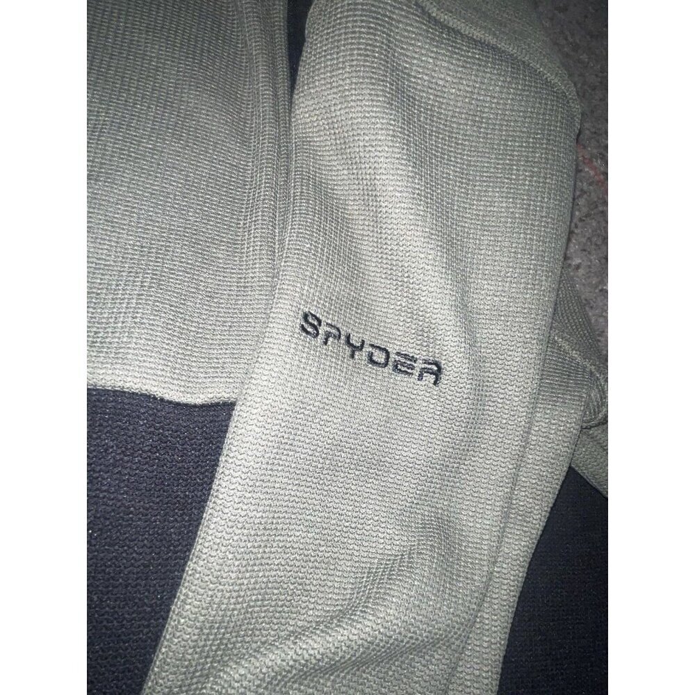 Spyder 1/2 Zip Sweatshirt Fleece Jacket Men’s Small Tea Leaf Green Black NWT - Picture 8 of 10